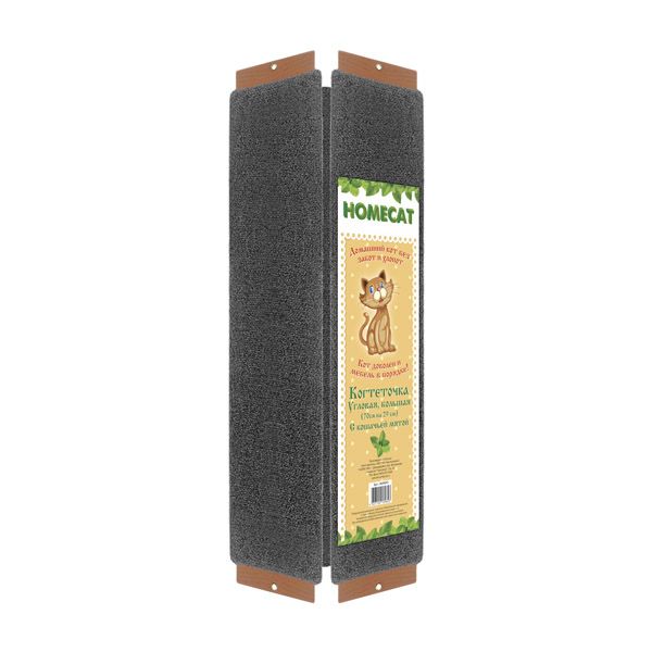 HOMECAT corner scratching post for cats of all breeds, with catnip, large